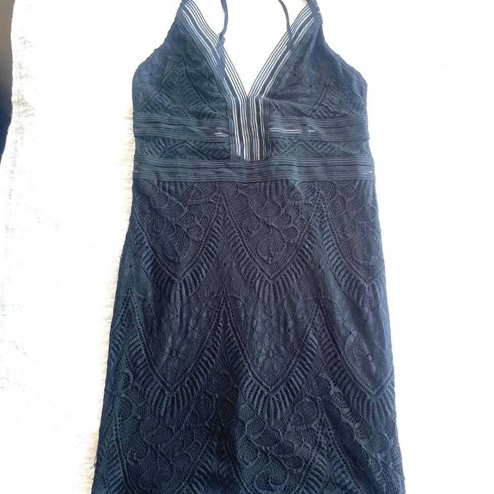 Elegant Black Mini‎ Lace Dress